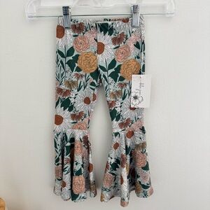 Floral Kids Bell-Bottom Pants